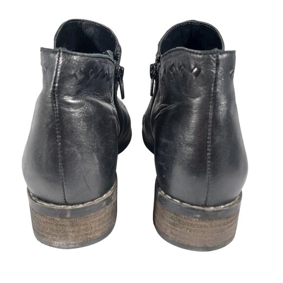 SKECHERS! BLACK GENUINE LEATHER "RIBBON THREADED" MEMORY FOAM BOOTS! SZ 8.5M - Picture 8 of 10